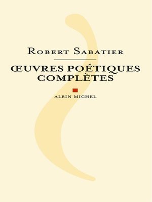cover image of Oeuvres poétiques complètes
